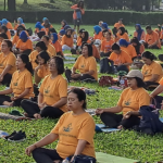 RATUSAN PESERTA RAMAIKAN SAKA YOGA FESTIVAL DI CANDI PRAMBANAN